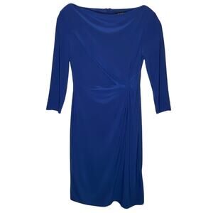LAUREN Ralph Lauren - Royal Blue Cowl Neck Dress - Petite 2